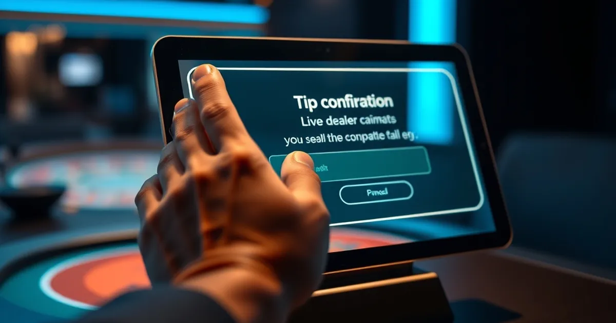 Live Dealer Tip Screen Blocks 2.1s Before 33% Confirm