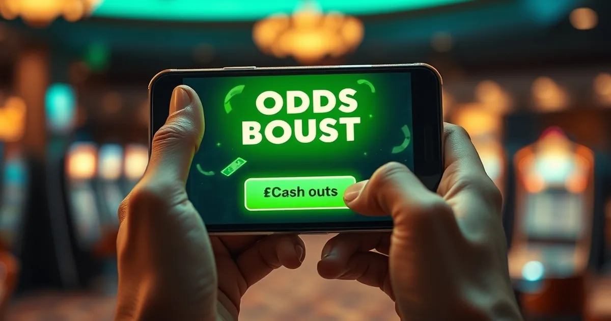 Odds Boost Banner Sits Above Cash-Out, 31% Exit the Bet Early